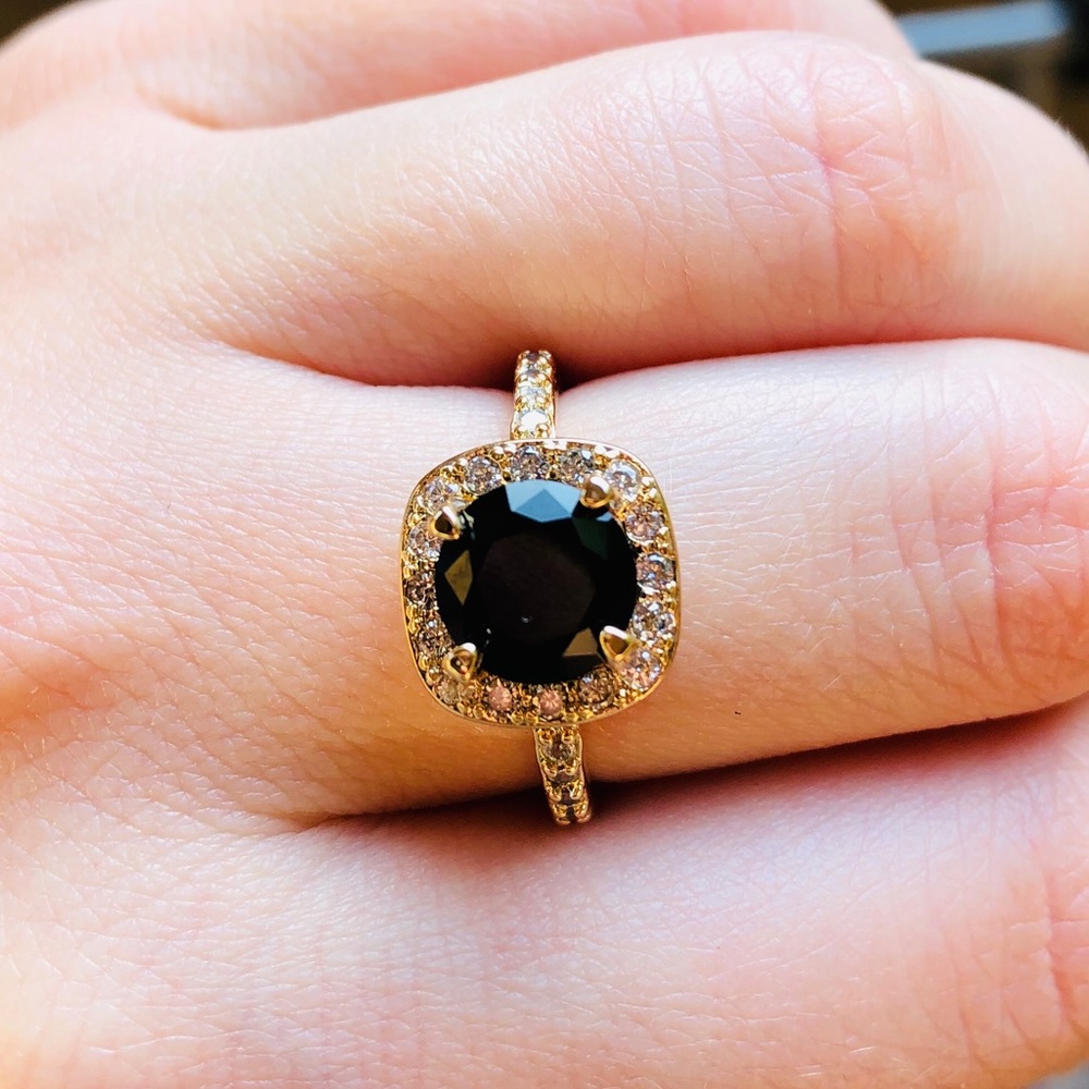 NWOT black sapphire sterling silver ring - Picture 3 of 6